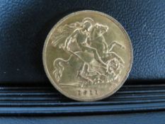 GEORGE V 1911 HALF SOVEREIGN