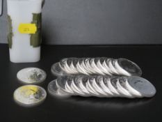 TWENTY FIVE x 2017 1oz .999 SILVER BRITANNICA COINS, in a Royal Mint plastic tube