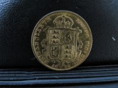 QUEEN VICTORIA JUBILEE HEAD 1892 SHIELD BACK HALF SOVEREIGN
