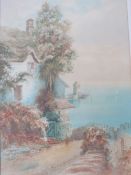 THOMAS MORTIMER. 'Shelly's Cottage, Lynmouth, North Devon', see verso, signed and dated 1996 lower