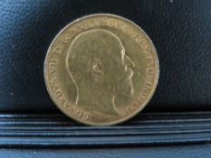 EDWARD VII 1908 HALF SOVEREIGN