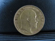 EDWARD VII 1909 HALF SOVEREIGN