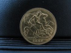 EDWARD VII 1907 HALF SOVEREIGN