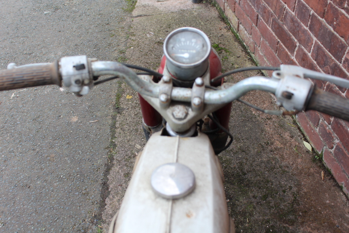 A 1970 SUZUKI AS 50cc MOTORCYCLE, maroon frame and white fuel tank, mileage 18678, Reg: GBF 52H, - Image 6 of 10