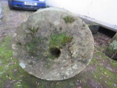 AN ANTIQUE SANDSTONE MILL STONE , Dia. 67 cm