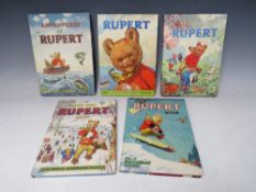 FIVE RUPERT ANNUALS, 1950, 1951, 1956, 1958, 1959Condition Report:All good condition, tight and