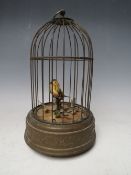 A VINTAGE SINGING BIRD CAGE AUTOMATON FOR RESTORATION