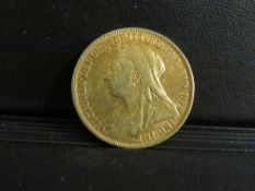 QUEEN VICTORIA VEILED HEAD 1894 SOVEREIGN