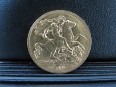 EDWARD VII 1910 HALF SOVEREIGN