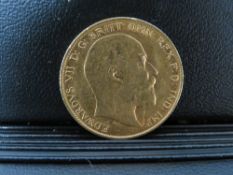 EDWARD VII 1908 HALF SOVEREIGN