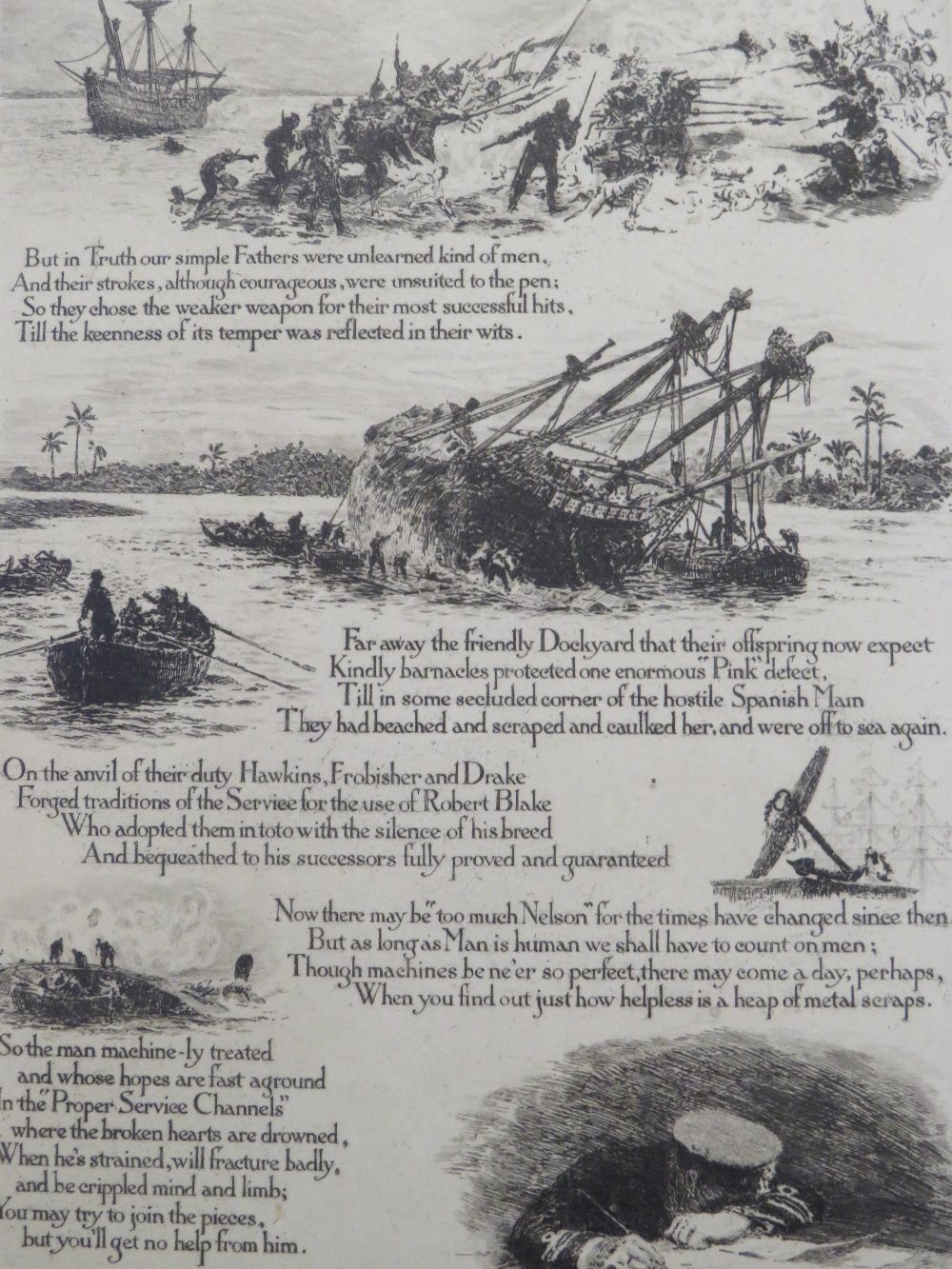 WILLIAM LIONEL WYLLIE (1857-1931). Scenes from The War Poem 'Our Fathers', plates one, three and - Image 3 of 5