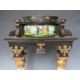 A 19TH CENTURY EUROPEAN STYLE DECORATIVE ARCH PORTICO CLOCK CASE, H 58 cm, base W 36 cm - Image 2 of 2