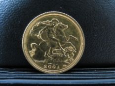 QUEEN ELIZABETH II 2001 HALF SOVEREIGN