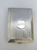 AN ART DECO HALLMARKED SILVER MATCH CASE - BIRMINGHAM 1923, 6 x 4 cm