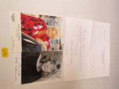 A TRAY OF AUTOGRAPHS AND PHOTOGRAPHS, LETTERS, CARD AND PAPER OF MAINLY FILM, THEATRE AND TELEVISION