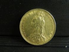 QUEEN VICTORIA JUBILEE HEAD 1889 SOVEREIGN