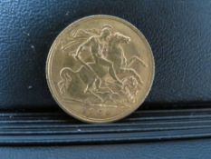 EDWARD VII 1909 HALF SOVEREIGN