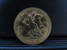 EDWARD VII 1907 HALF SOVEREIGN