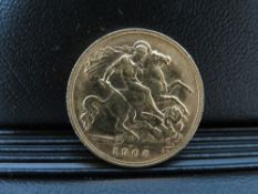 EDWARD VII 1906 HALF SOVEREIGN