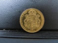QUEEN VICTORIA JUBILEE HEAD 1887 SHIELD BACK HALF SOVEREIGN