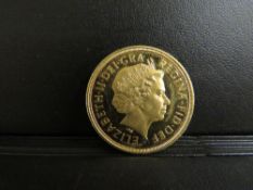 QUEEN ELIZABETH II 2011 GOLD 2 POUNDS (DOUBLE SOVEREIGN)