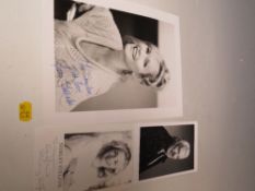 A TRAY OF AUTOGRAPHS AND PHOTOGRAPHS, LETTERS, CARD AND PAPER OF MAINLY FILM, THEATRE AND TELEVISION