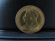 QUEEN VICTORIA VEILED HEAD 1897 HALF SOVEREIGN