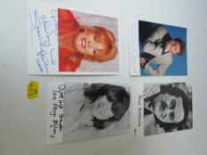A TRAY OF AUTOGRAPHS AND PHOTOGRAPHS, LETTERS, CARD AND PAPER OF MAINLY FILM, THEATRE AND TELEVISION