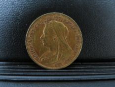 QUEEN VICTORIA VEILED HEAD 1901 HALF SOVEREIGN