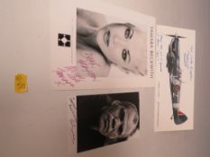 A TRAY OF AUTOGRAPHS AND PHOTOGRAPHS, LETTERS, CARD AND PAPER OF MAINLY FILM, THEATRE AND TELEVISION