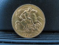 GEORGE V 1914 HALF SOVEREIGN