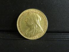 QUEEN VICTORIA VEILED HEAD 1899 SOVEREIGN