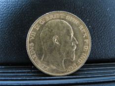 EDWARD VII 1910 HALF SOVEREIGN, Sydney mint