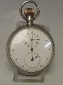 A WHITE METAL CASED MULTI DIAL PRESENTATION POCKET WATCH, Thames sailing club, sealed handicap,