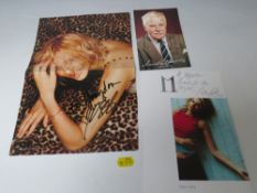 A TRAY OF AUTOGRAPHS AND PHOTOGRAPHS, LETTERS, CARD AND PAPER OF MAINLY FILM, THEATRE AND TELEVISION