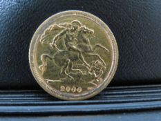 QUEEN ELIZABETH II 2000 HALF SOVEREIGN