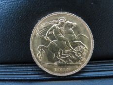 GEORGE V 1913 HALF SOVEREIGN