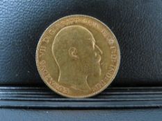 EDWARD VII 1908 HALF SOVEREIGN