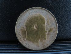 EDWARD VII 1908 HALF SOVEREIGN