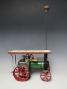 A 20TH CENTURY MAMOD STEAM TRACTOR, H 18 cm, L 25 cm