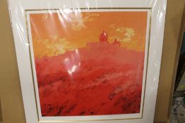 ROLF HARRIS - A SIGNED LIMITED EDITION PRINT, UNFRAMED, 55 X 53 cm