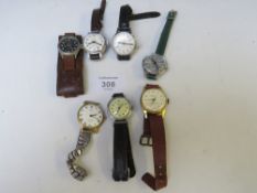 SEVEN ASSORTED VINTAGE MID SIZE / BOYS MANUAL WRISTWATCHES, TO INCLUDE EXAMPLES BY LUCERNE, RUHLA,