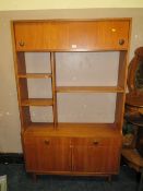 A RETRO STONEHILL FURNITURE OPEN TEAK ROOM DIVIDER H-176 W-107 CM