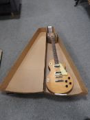 A BURNIE LES PAUL STYLE ELECTRIC GUITAR WITH TWIN COIL PICK UPS