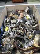 A BOX OF WATCHES