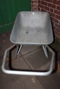 A GALVANISED WHEEL BARROW