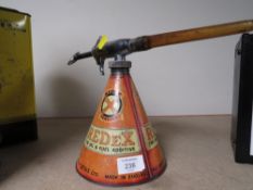 A VINTAGE REDEX CAN TOGETHER WITH A SPRING ACTION DISPENSER