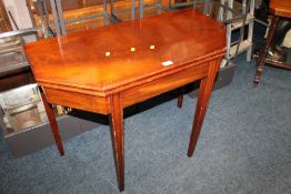 A 19TH CENTURY FOLD-OVER TEA TABLE