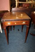 AN EDWARDIAN MAHOGANY HANDKERCHIEF GAMES TABLE