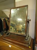 A VICTORIAN MAHOGANY DRESSING MIRROR
